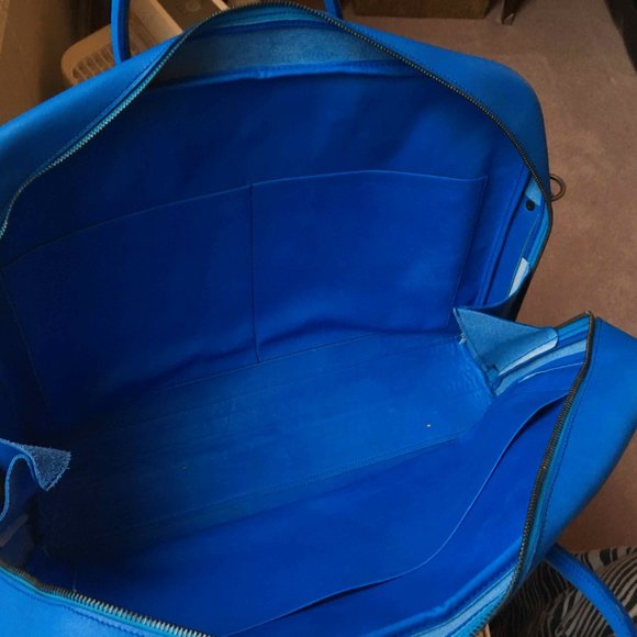 Isaac Reina Bond Satchel in cyan - laptop or weekender! - Picture 7 of 15